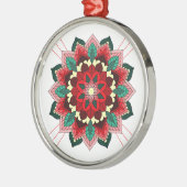 Mandala Pattern 02 in rood Metalen Ornament (Links)