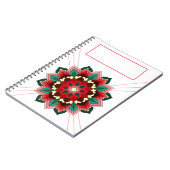 Mandala Pattern 02 in rood Notitieboek (Linkerzijde)