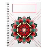 Mandala Pattern 02 in rood Notitieboek (Voorkant)