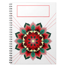Mandala Pattern 02 in rood Notitieboek