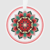 Mandala Pattern 02 in rood Ornament (voorkant)