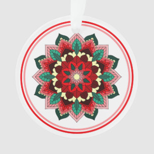 Mandala Pattern 02 in rood Ornament