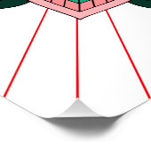 Mandala Pattern 02 in rood Poster (Hoek)