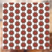 Mandala Pattern 02 in rood Raamsticker (Vel 2)