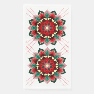 Mandala Pattern 02 in rood Servet