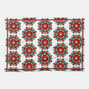 Mandala Pattern 02 in rood Theedoek