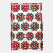 Mandala Pattern 02 in rood Theedoek (Verticaal)
