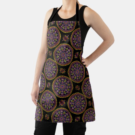 Mandala Pattern Apron Schort (Insitu)