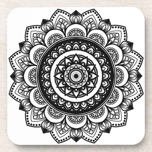 Mandala Pattern Beverage Coaster Bier Onderzetter (Voorkant)