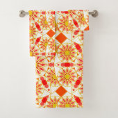Mandala Pattern, Brick Red, Rust, Gold Bad Handdoek (Insitu)