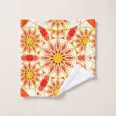 Mandala Pattern, Brick Red, Rust, Gold Bad Handdoek (Wasdoekje)