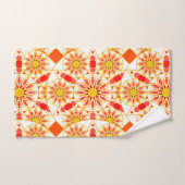 Mandala Pattern, Brick Red, Rust, Gold Bad Handdoek (Handdoek)