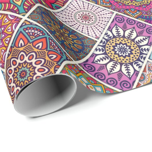 Mandala Pattern Cadeaupapier (Rol Hoek)