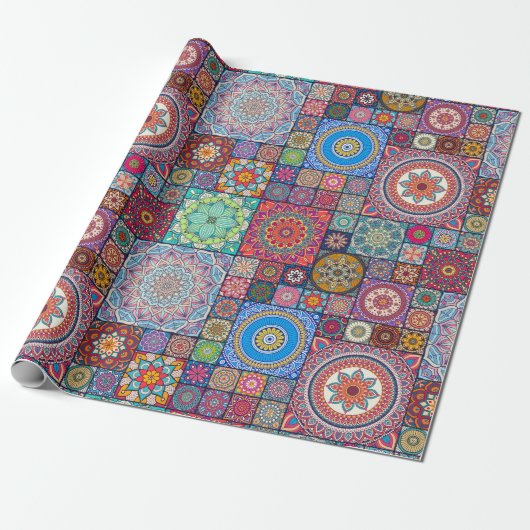 Mandala Pattern Cadeaupapier (Uitgerold)