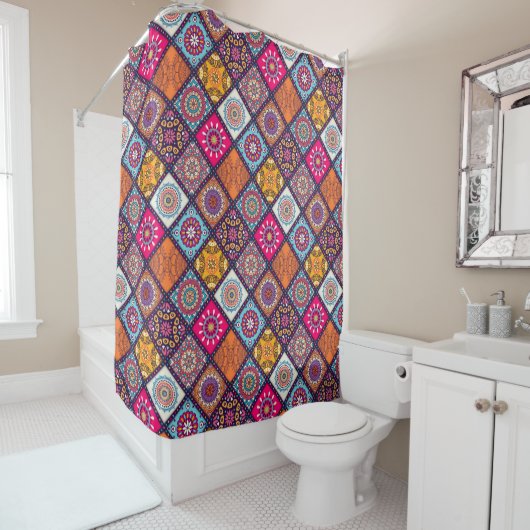 Mandala Pattern Douchegordijn (In situ)