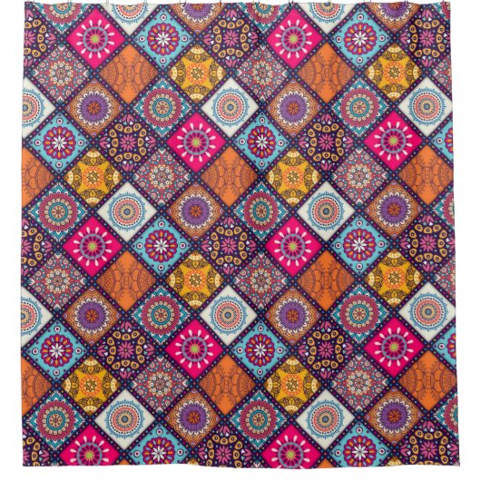 Mandala Pattern Douchegordijn (Voorkant)