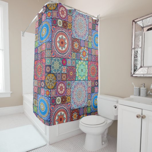 Mandala Pattern Douchegordijn (In situ)