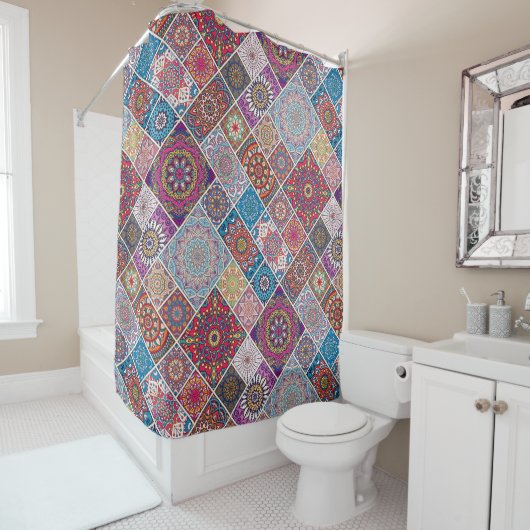 Mandala Pattern Douchegordijn (In situ)