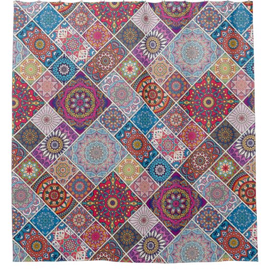 Mandala Pattern Douchegordijn (Voorkant)
