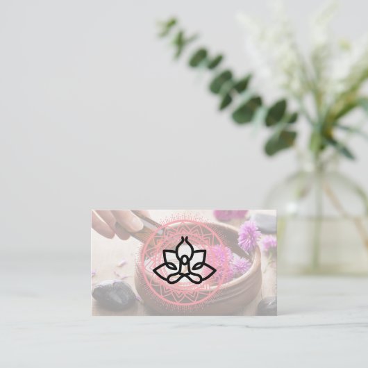 Mandala Pattern | etherische oliën | Aromatherapie Visitekaartje (Staand voorkant)