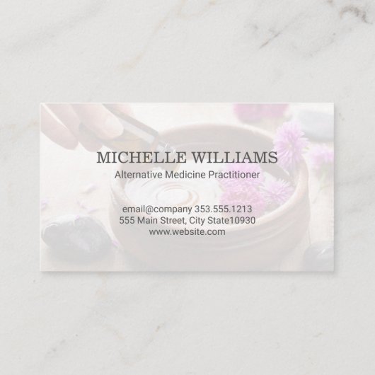 Mandala Pattern | etherische oliën | Aromatherapie Visitekaartje (Achterkant)