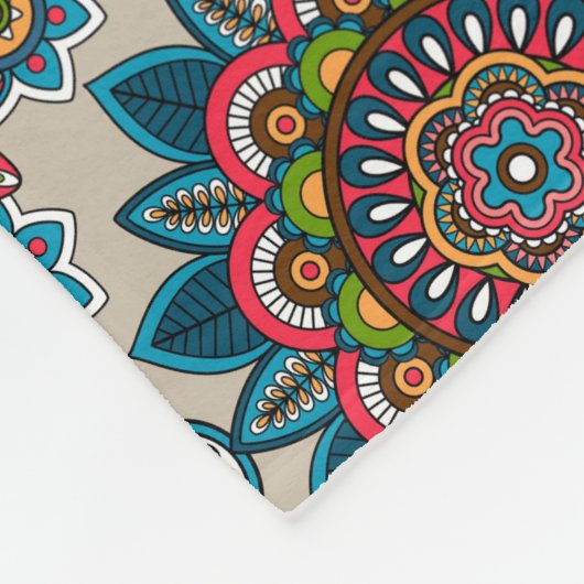 Mandala Pattern Fleece Blanket Deken (Hoek)