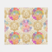 Mandala Pattern Fleece Deken (Voorkant (Horizontaal))