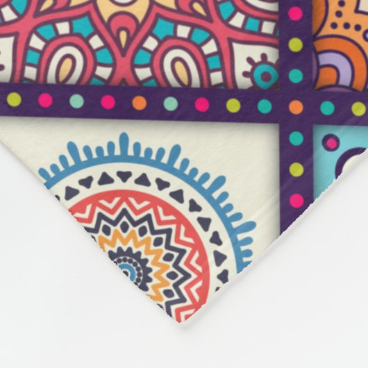 Mandala Pattern Fleece Deken (Hoek)