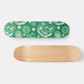 Mandala Pattern Green en White Halloween Herfst Au Persoonlijk Skateboard (Horizontaal)
