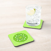 Mandala Pattern in Shades of Lime Green Bier Onderzetter (Rechterzijde)