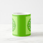 Mandala Pattern in Shades of Lime Green Koffiemok (Center)