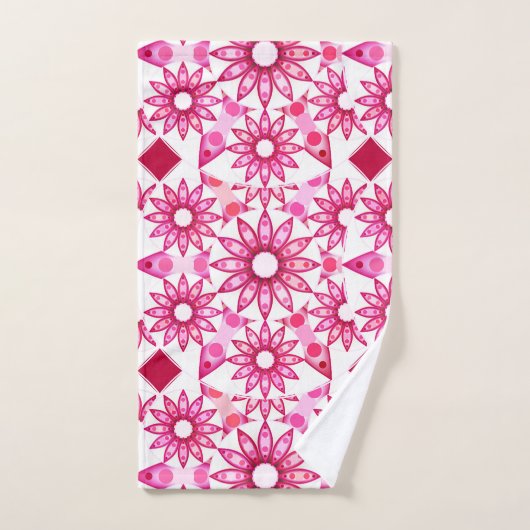Mandala Pattern in Shades of Pink, Maroon Bad Handdoek (Handdoek)