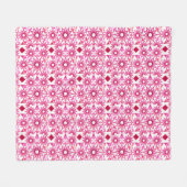 Mandala Pattern in Shades of Pink, Maroon Fleece Deken (Voorkant (Horizontaal))