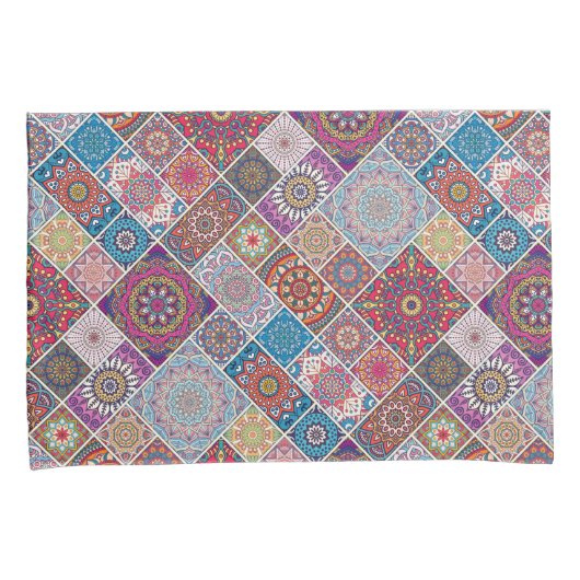 Mandala Pattern Kussensloop (Voorkant-Rechts)