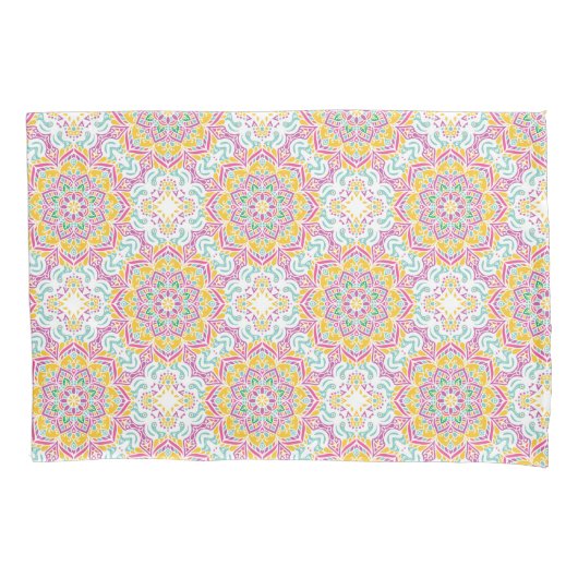 Mandala Pattern Kussensloop (Voorkant-Links)