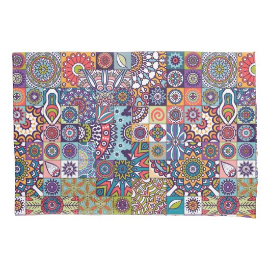 Mandala Pattern Kussensloop (Voorkant-Links)