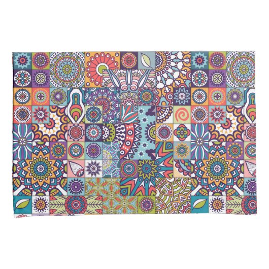 Mandala Pattern Kussensloop (Voorkant-Rechts)