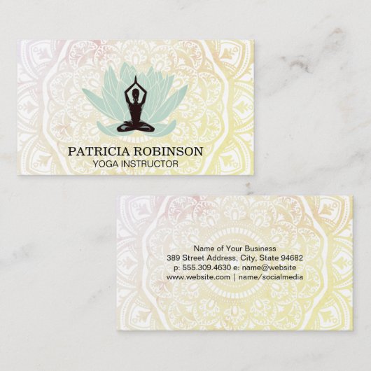 Mandala Pattern | lotusbloem Visitekaartje (Voorkant / Achterkant)