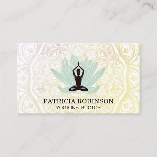 Mandala Pattern | lotusbloem Visitekaartje (Voorkant)