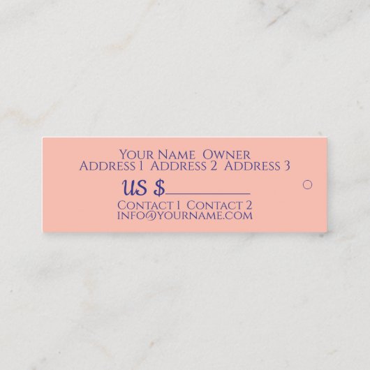 Mandala Pattern - Merchandise Label, Visitekaartje (Achterkant)