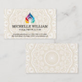 Mandala Pattern | Rainbow Color Yoga Logo Visitekaartje (Voorkant / Achterkant)