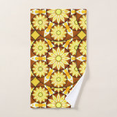 Mandala Pattern, Shades of Brown and Gold Bad Handdoek (Handdoek)