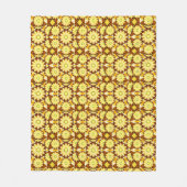 Mandala Pattern, Shades of Brown and Gold Fleece Deken (Voorkant)