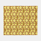 Mandala Pattern, Shades of Brown and Gold Fleece Deken (Voorkant (Horizontaal))