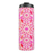 Mandala Pattern, Shades of Pink and Coral Thermosbeker (Voorkant)