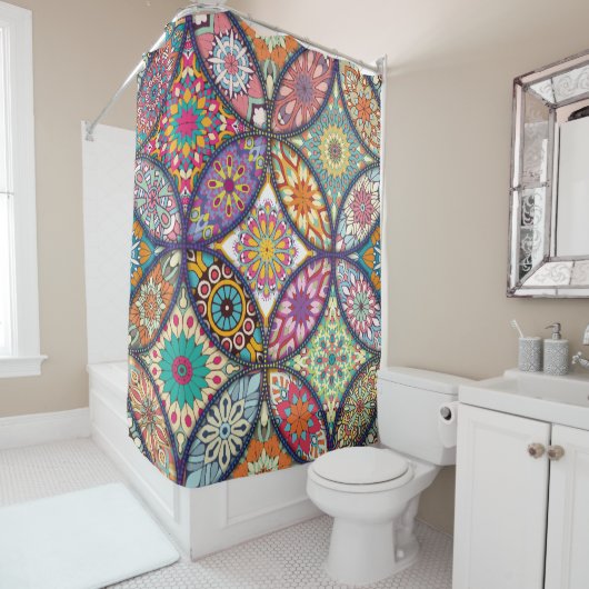 Mandala Pattern - Shower Curtain Douchegordijn (In situ)