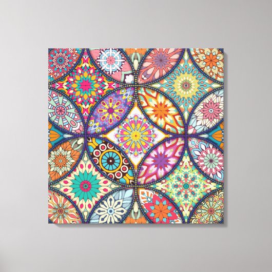 Mandala Pattern - Wrapped Canvas (Voorkant)