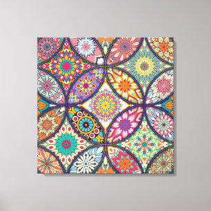 Mandala Pattern - Wrapped Canvas Afdruk