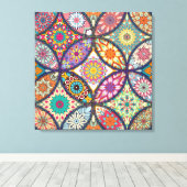 Mandala Pattern - Wrapped Canvas Afdruk (Insitu (Houten vloer))