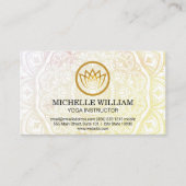 Mandala Pattern | Yoga Flower Logo Visitekaartje (Voorkant)